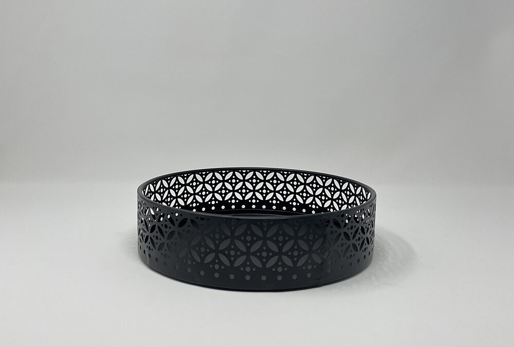 Kínáló tálca fekete kicsi