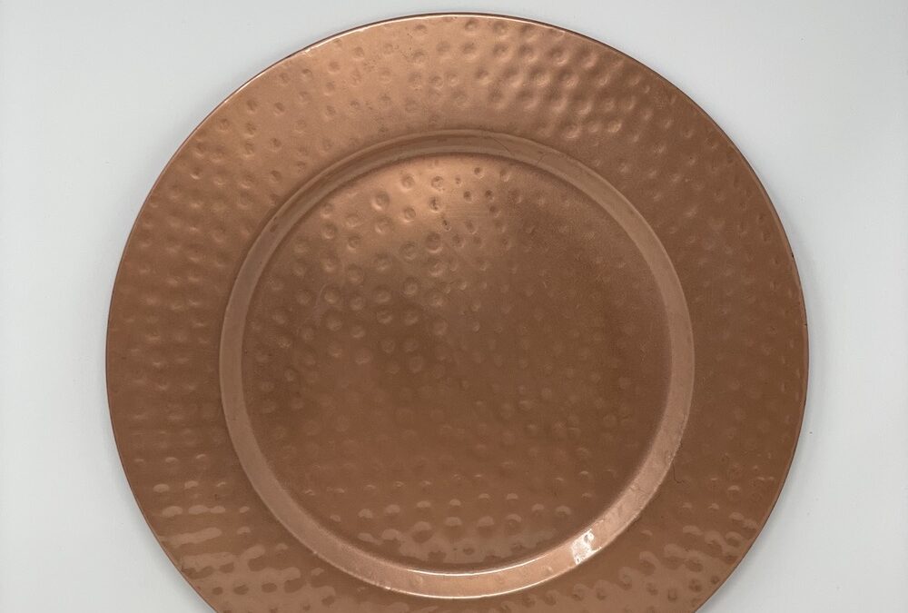 Rose gold fém tálaló tányérok